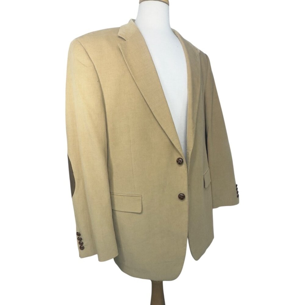 Lauren Ralph Lauren Men's Beige Cotton Sports Blazer with Elbow Patches 42L - Picture 11 of 14